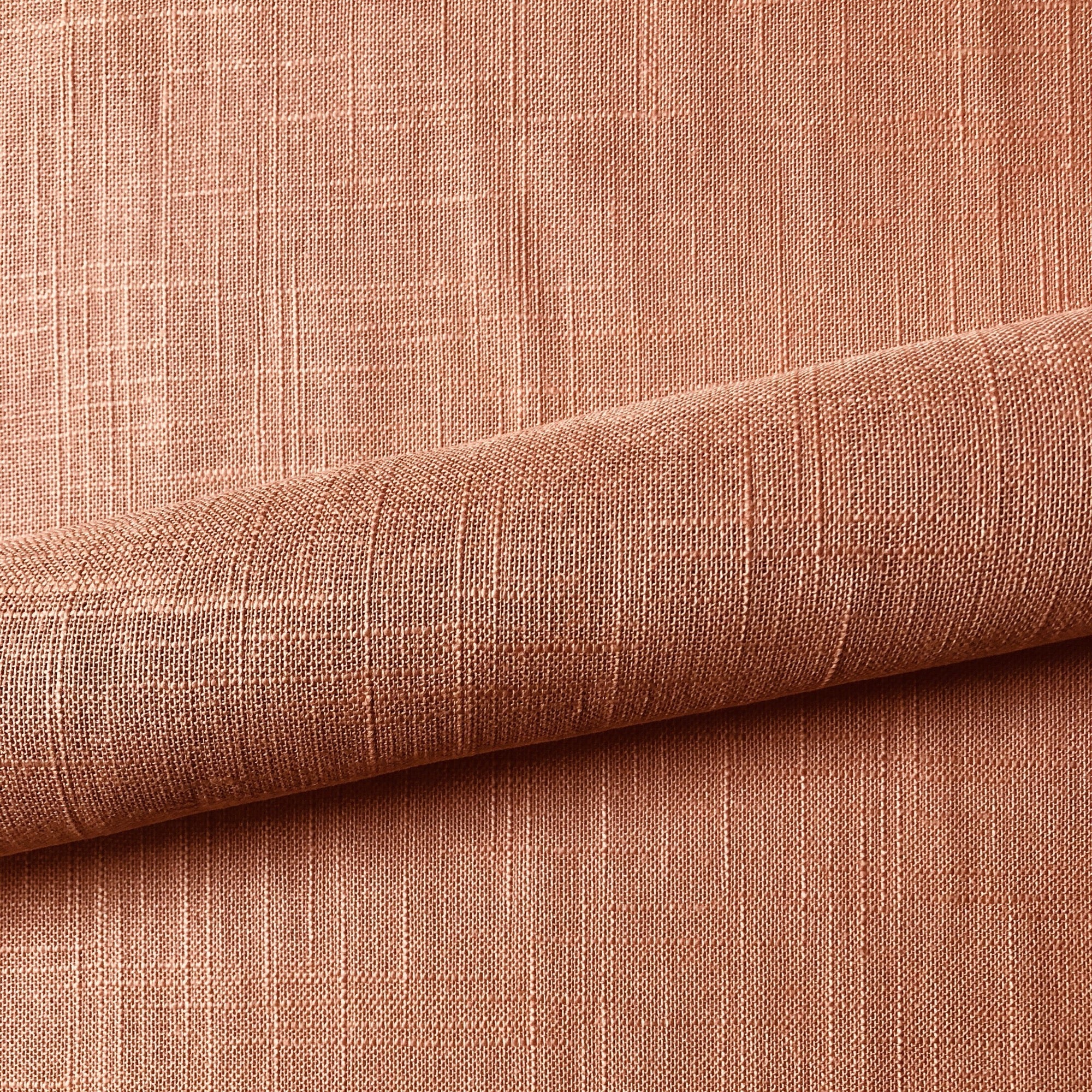 Retro Peach Solid Linen Upholstery Fabric 54"