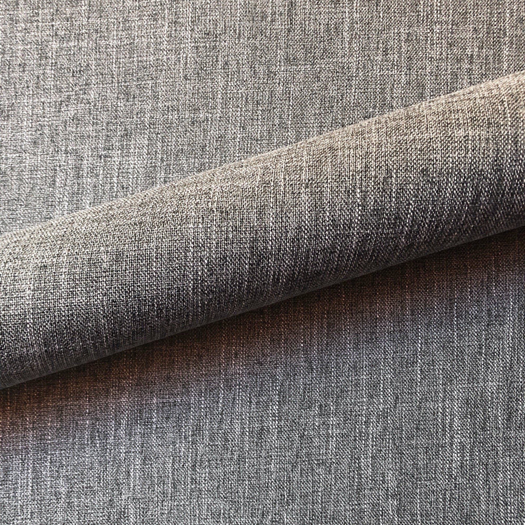 Gray Menswear Light Semi-Sheer Linen Upholstery Fabric 54"