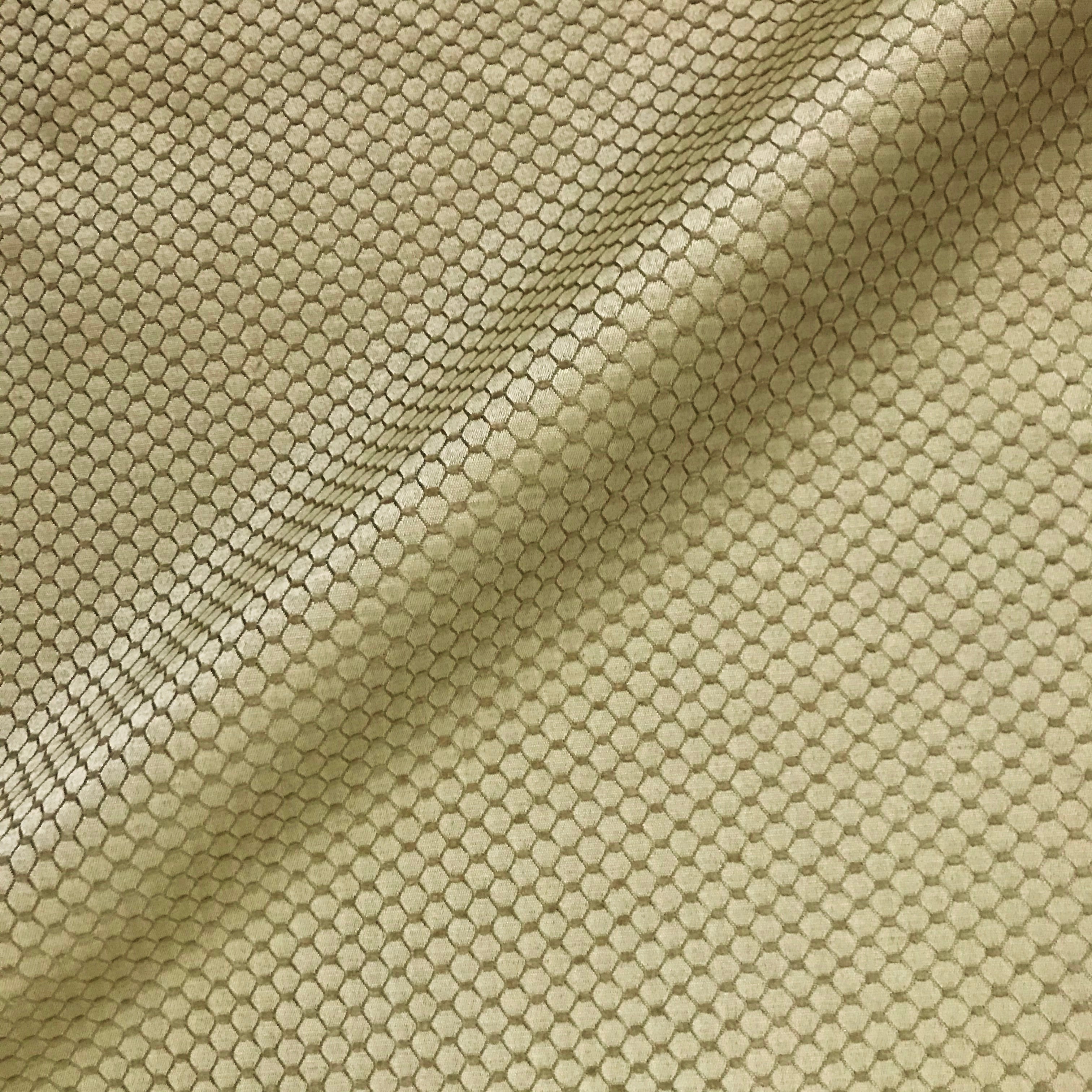 Taupe Geometric Textured Woven Upholstery Fabric - 54"