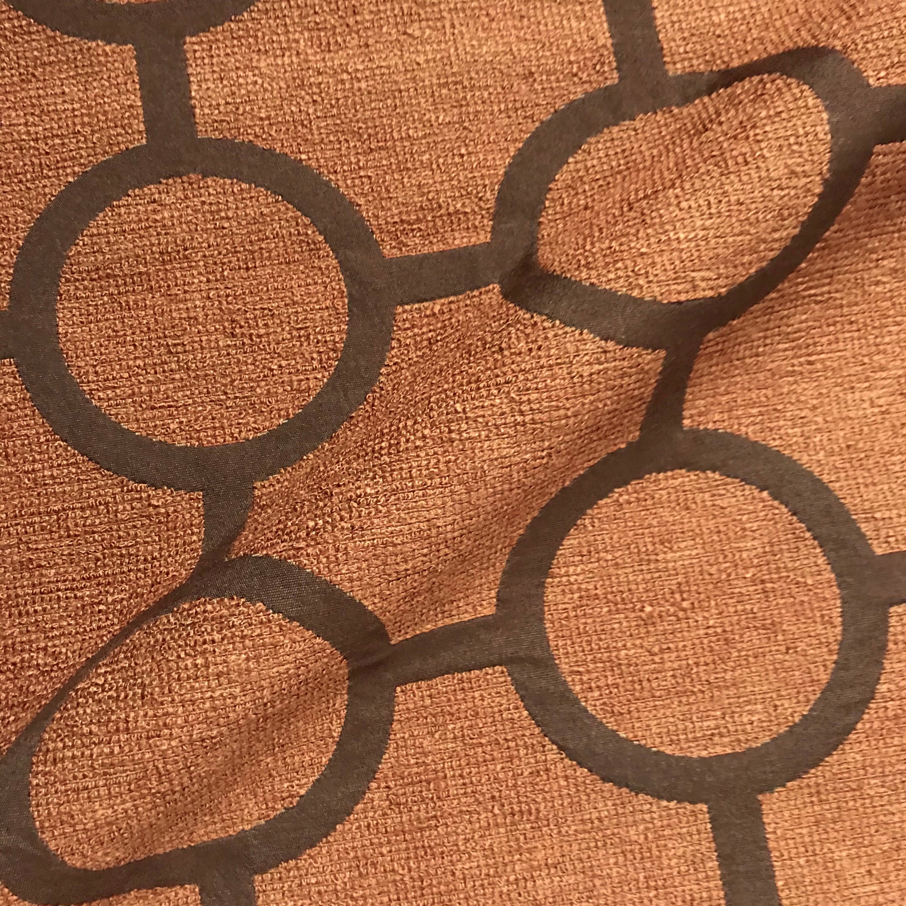 Gold 60's Mod Chic Upholstery Fabric - 54"