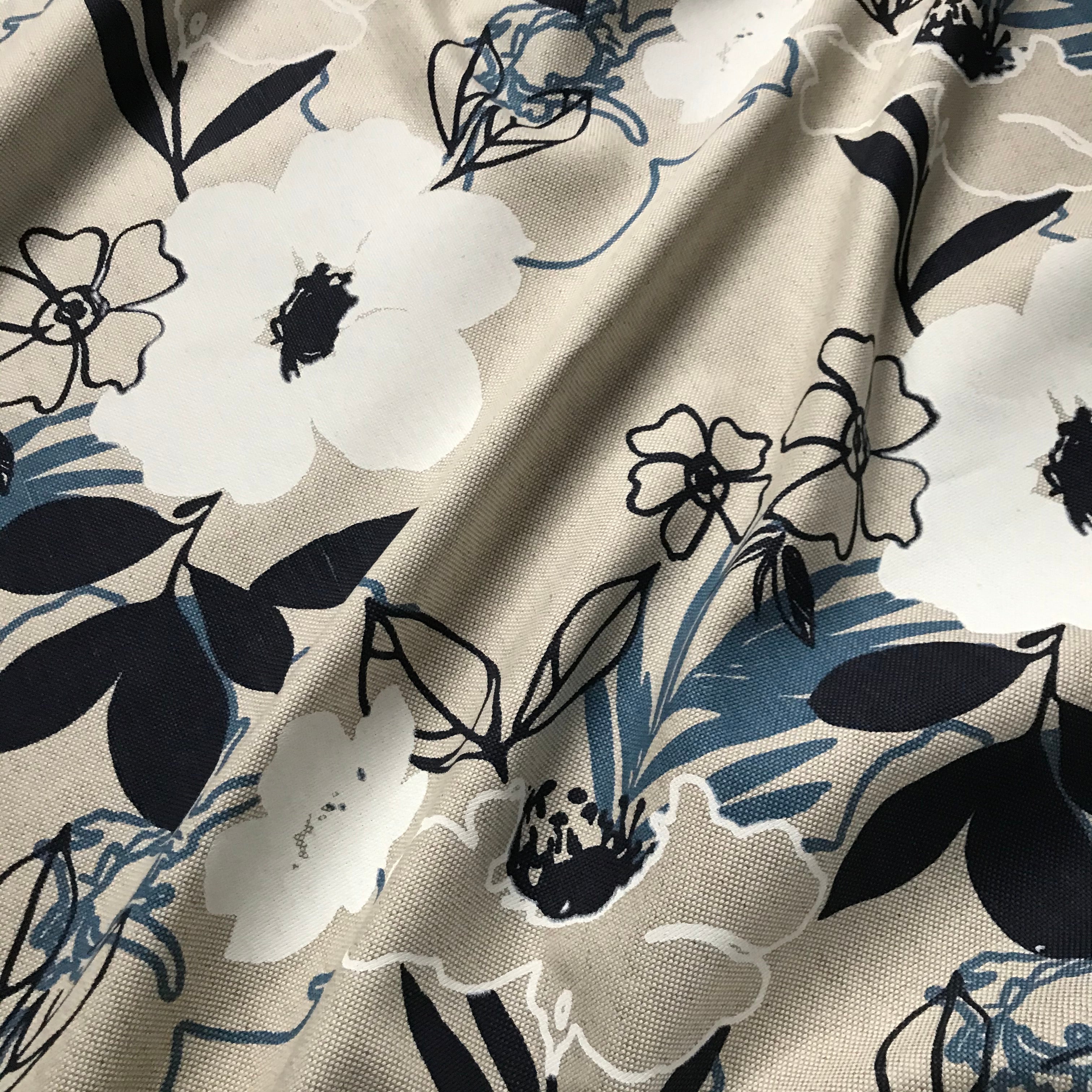 Whitehaven Ink Cotton Linen Blend Home Decor Fabric - 54"