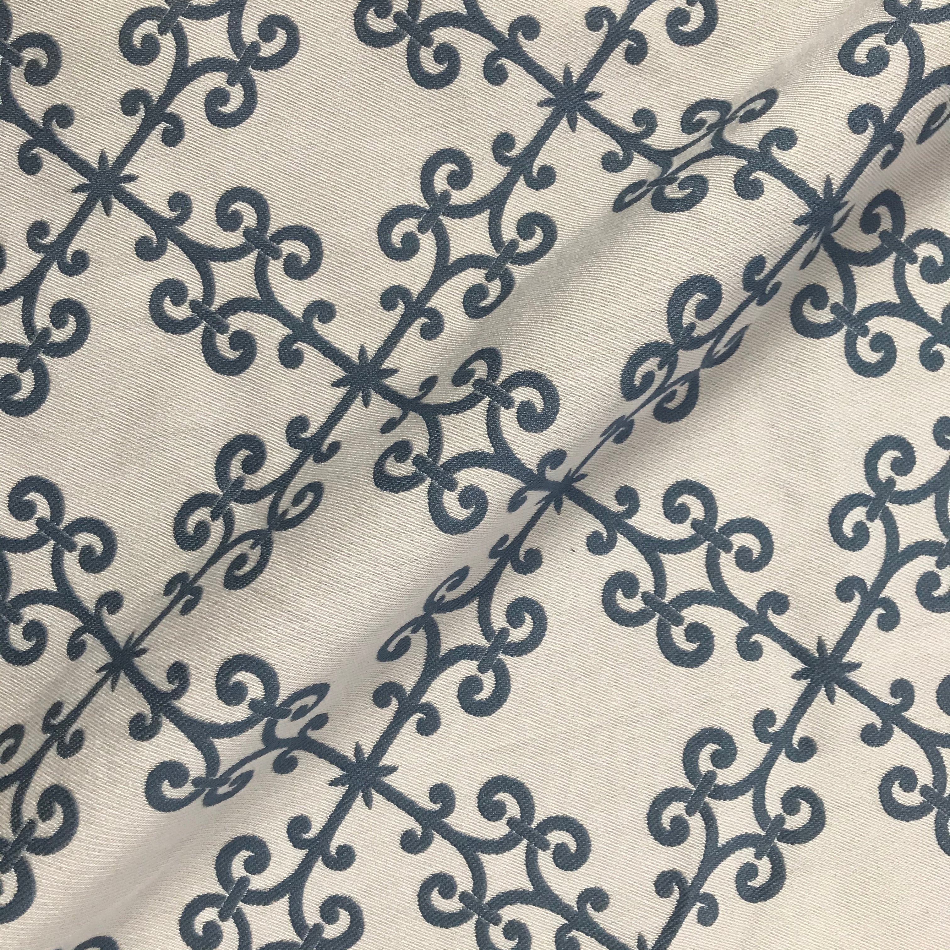 Green Geometric Woven Upholstery Fabric - 54"