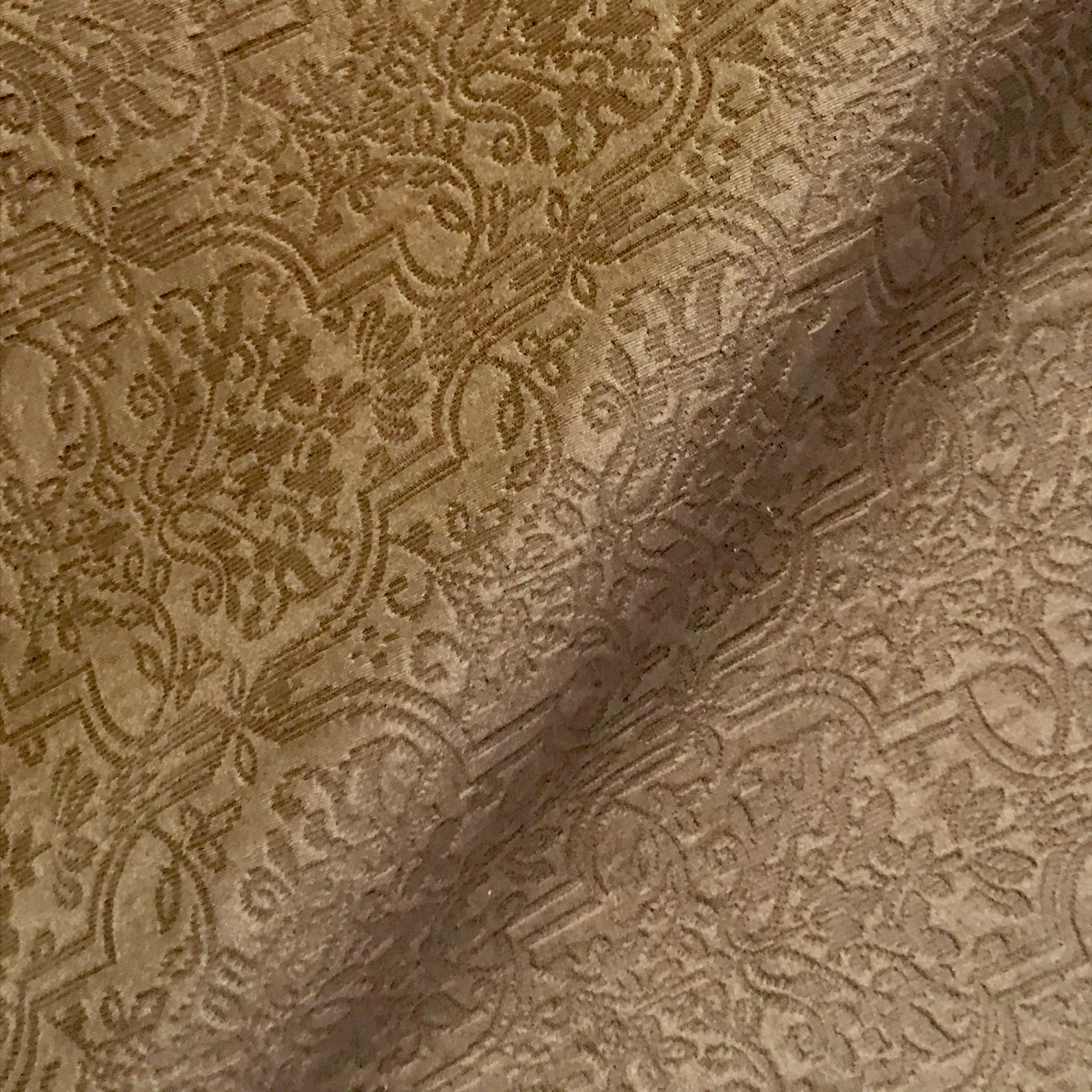 Brown Paisley Matelasse Woven Upholstery Fabric - 54"