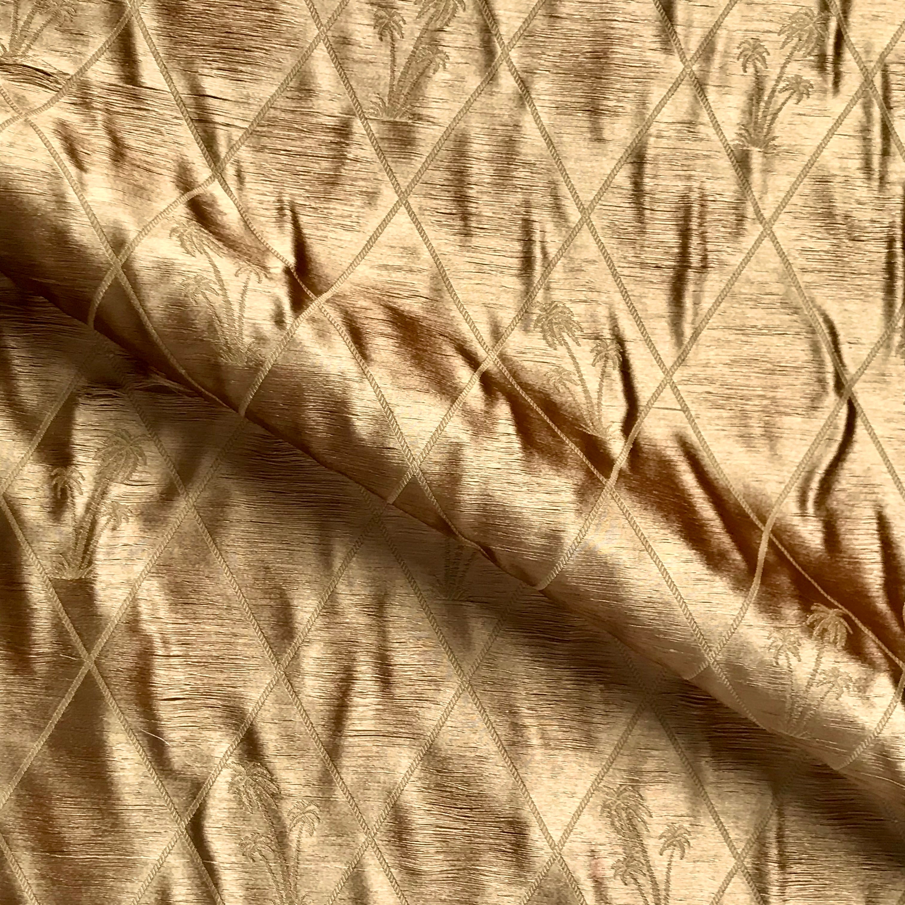 Radiant Gold Indian Silk Blend Home Decor Fabric 54"