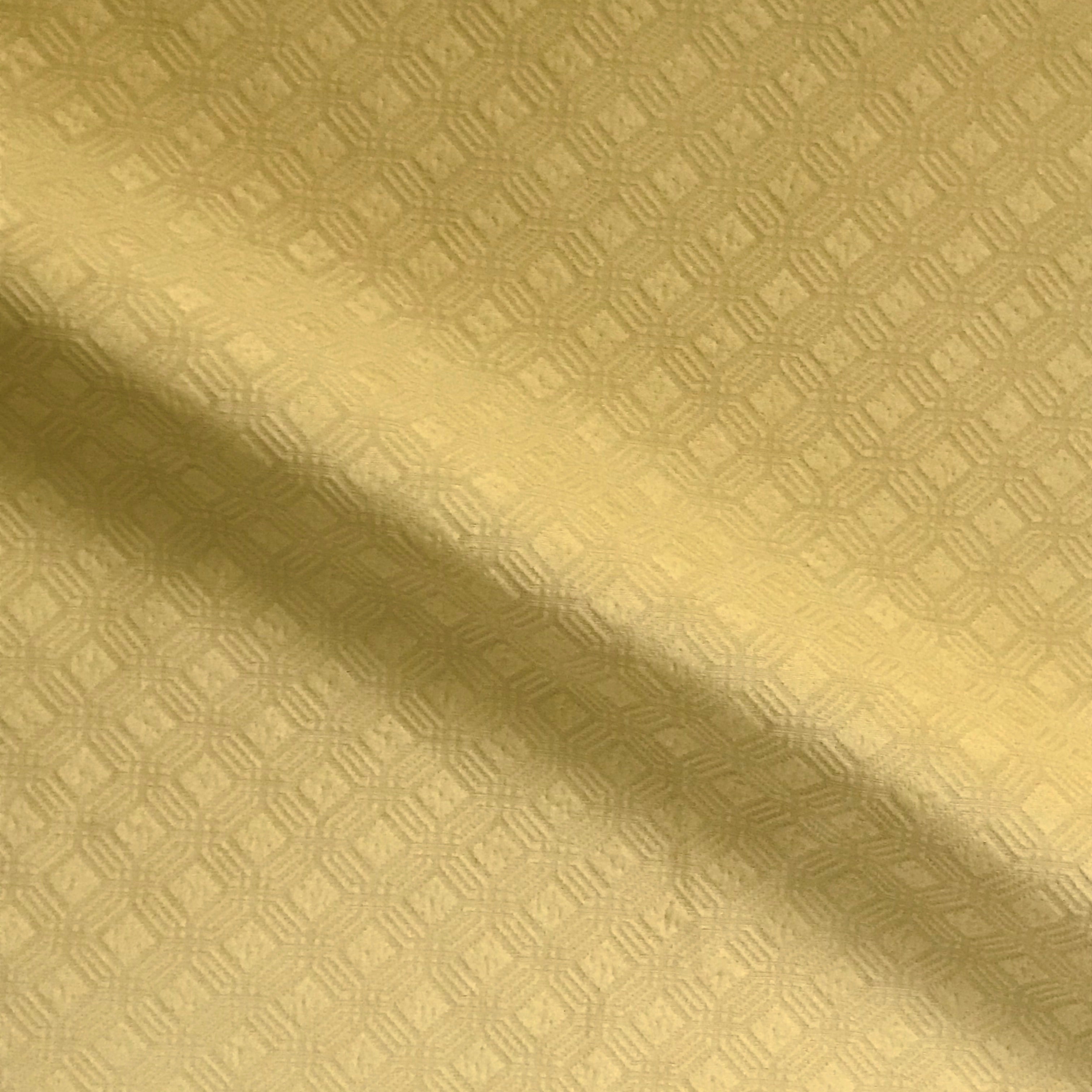 Yellow Geometric Matelasse Trellis Fabric - 54"