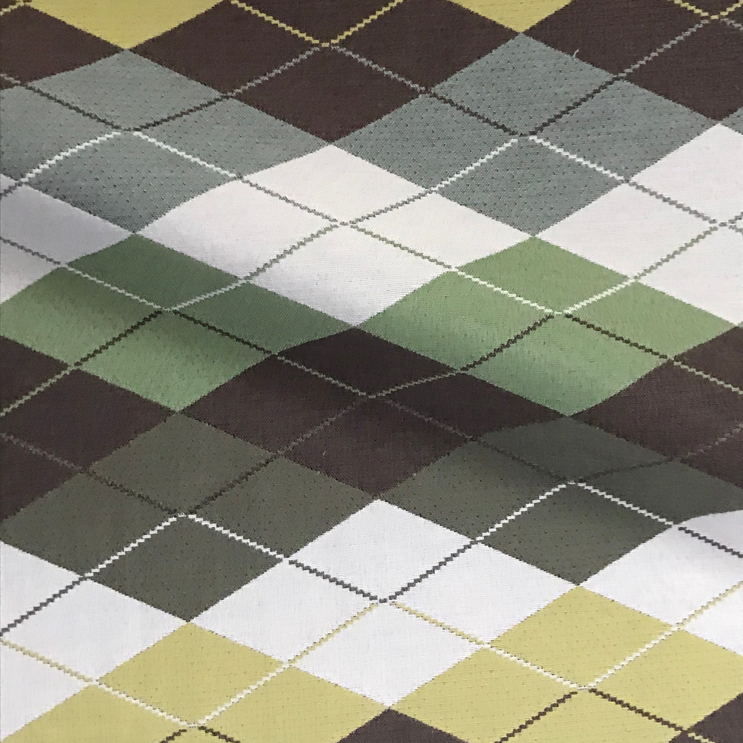 Scott Spring Green Abstract Railroaded Fabric - 54"