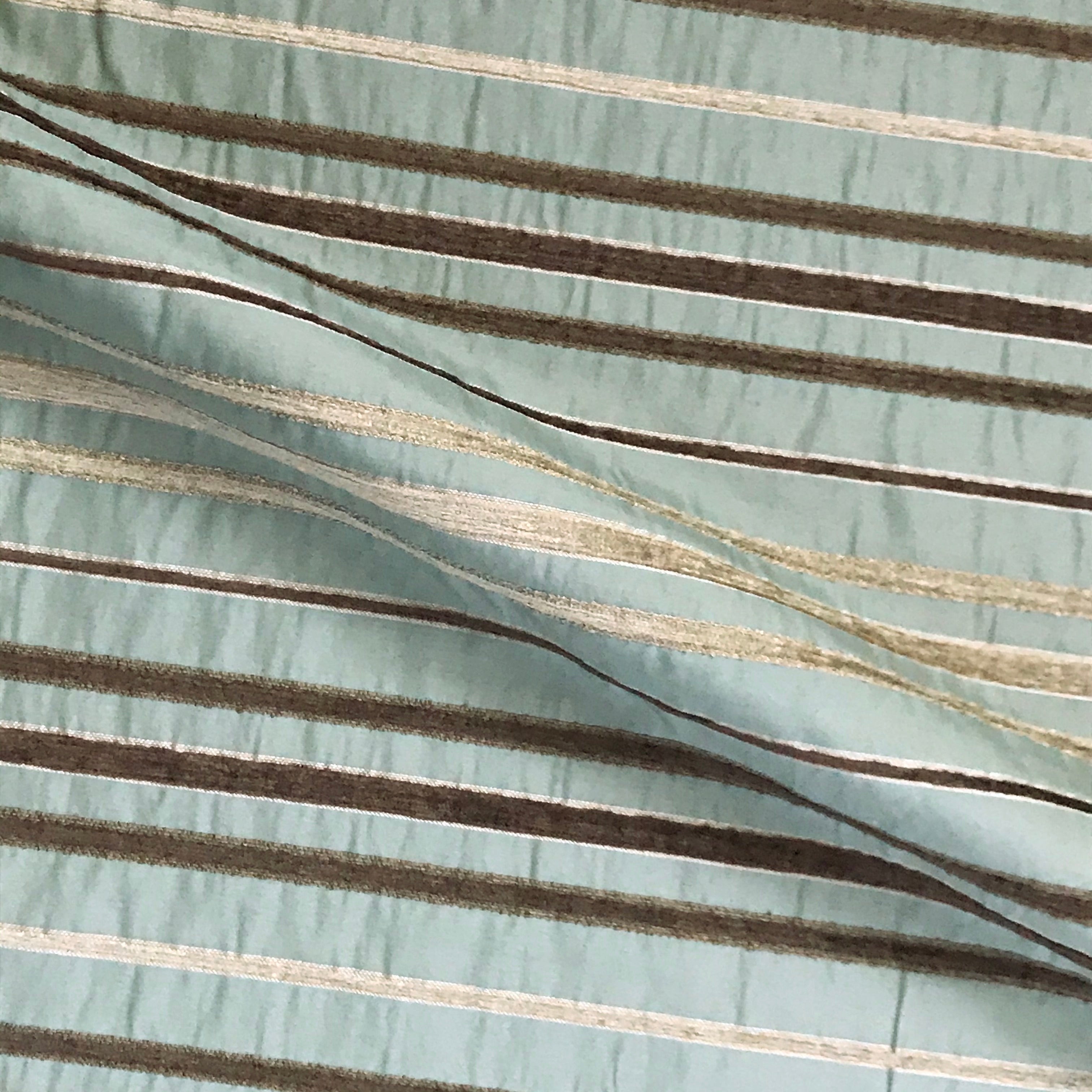 Misty Blue Woven Stripe Fabric 54"