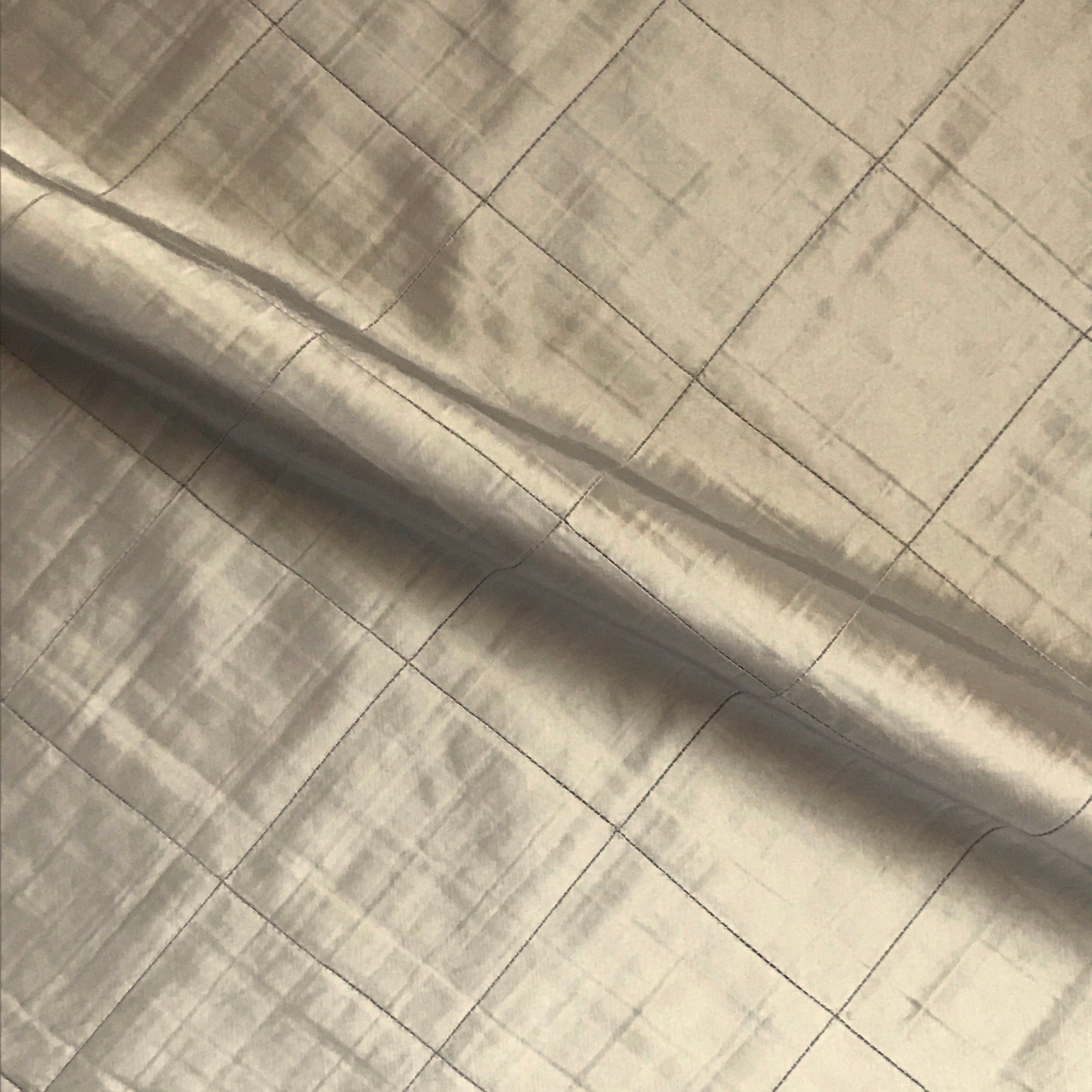 Gust Sand Beige Stitch Upholstery Fabric - 54"