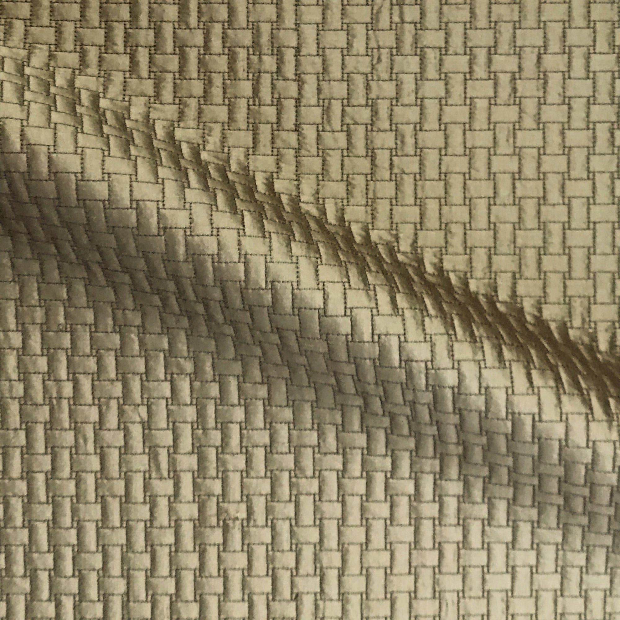 Gold Art Deco Geometric Weave Silk Upholstery Fabric 50"