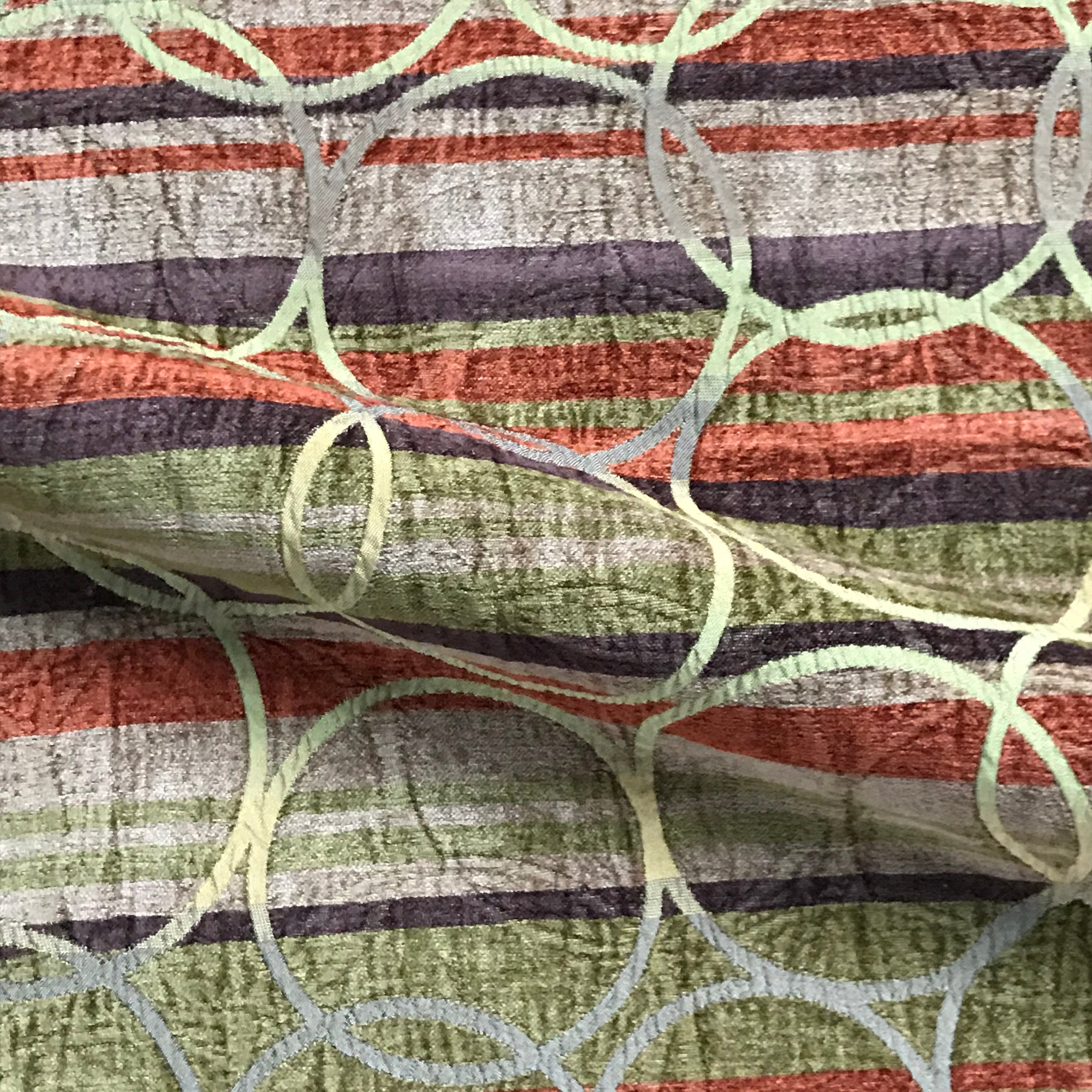 Vintage Multicolor Patterned Woven Fabric - 54"