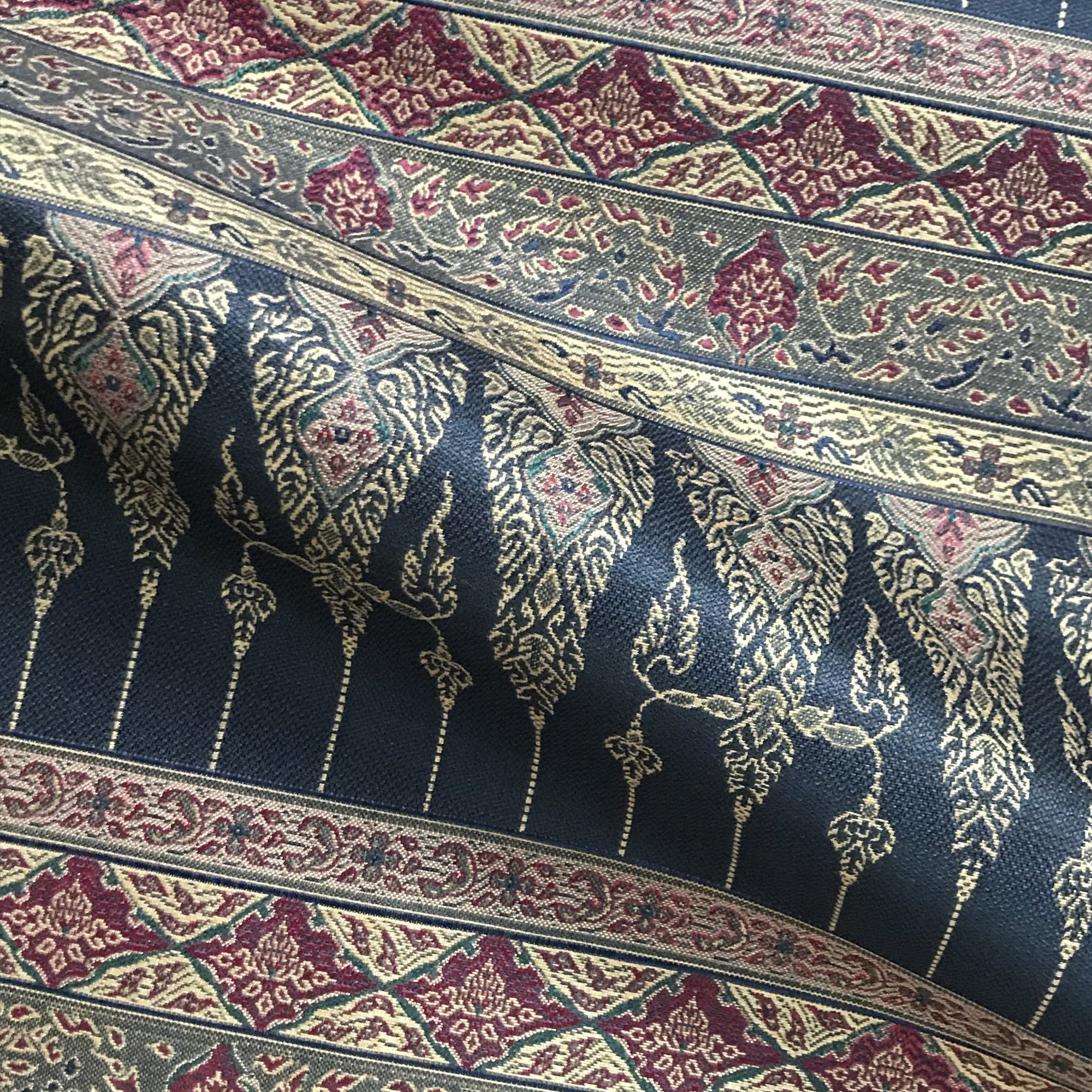 Montage Black Jacquard Woven Upholstery Fabric 54"