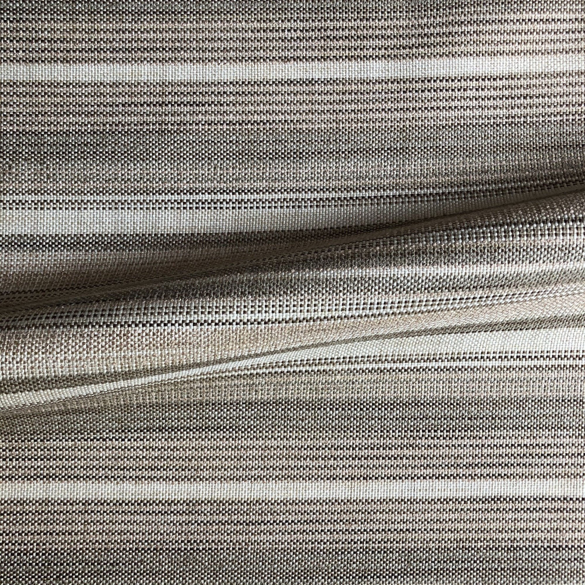 Light Brown Rustic Stripe Woven Upholstery Fabric 54"