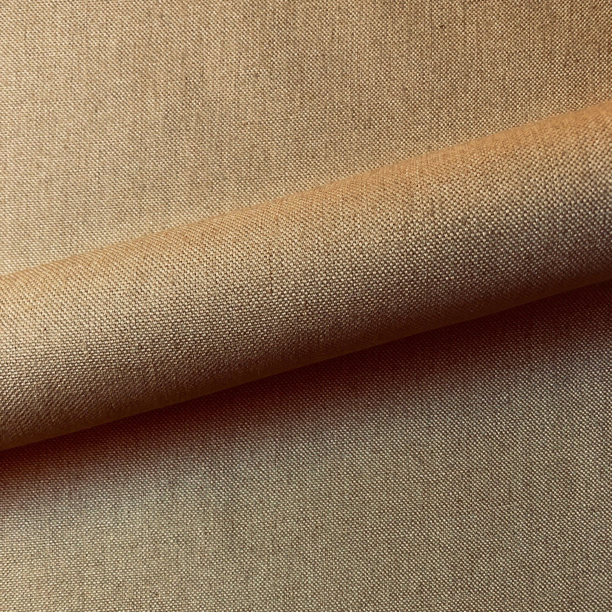 Rustic Golden Brown Solid Canvas Upholstery Fabric 54"