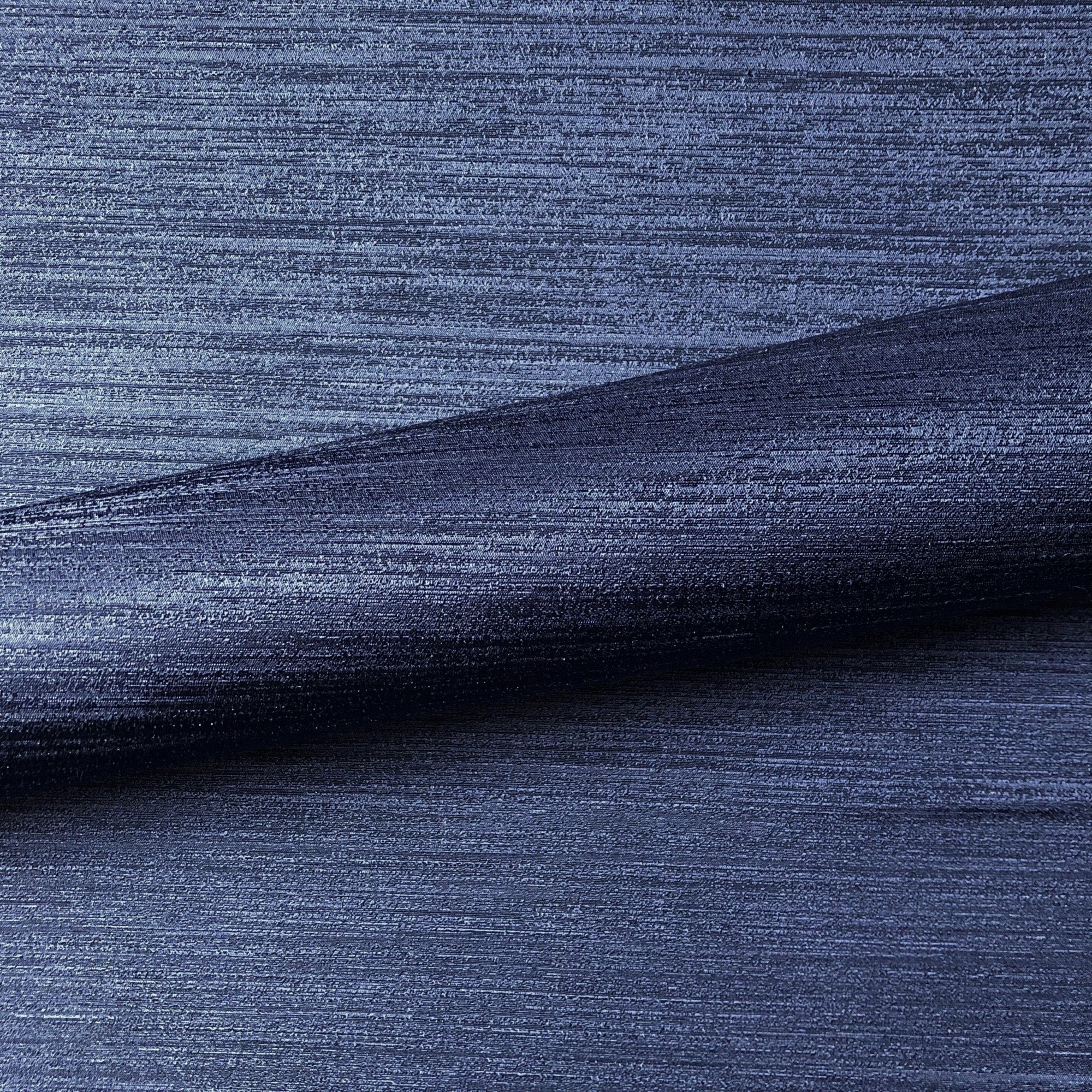 Navy Blue Contemporary Silk Upholstery Fabric 54"