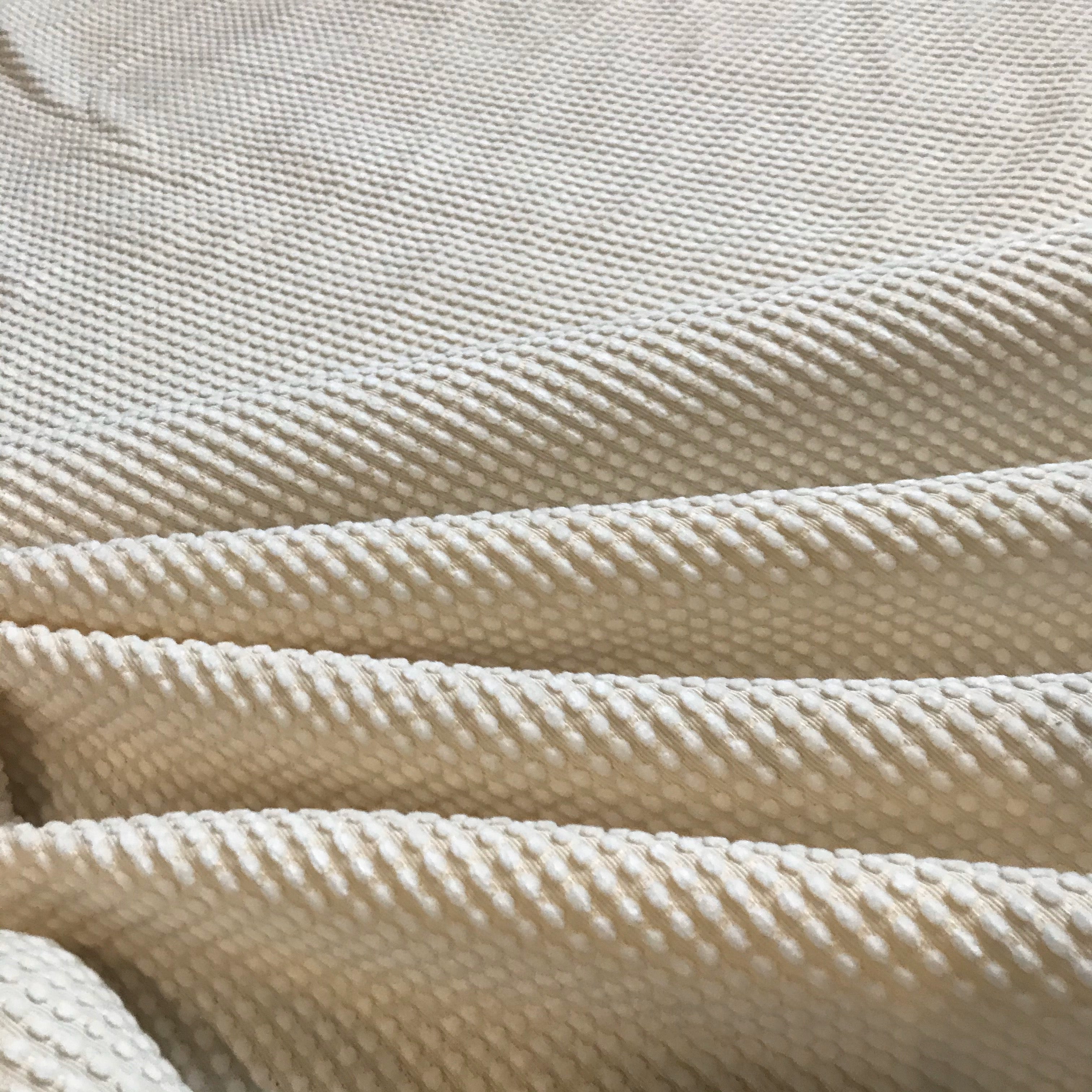Luxury Ivory Cream Textured Upholstery Fabric 56"