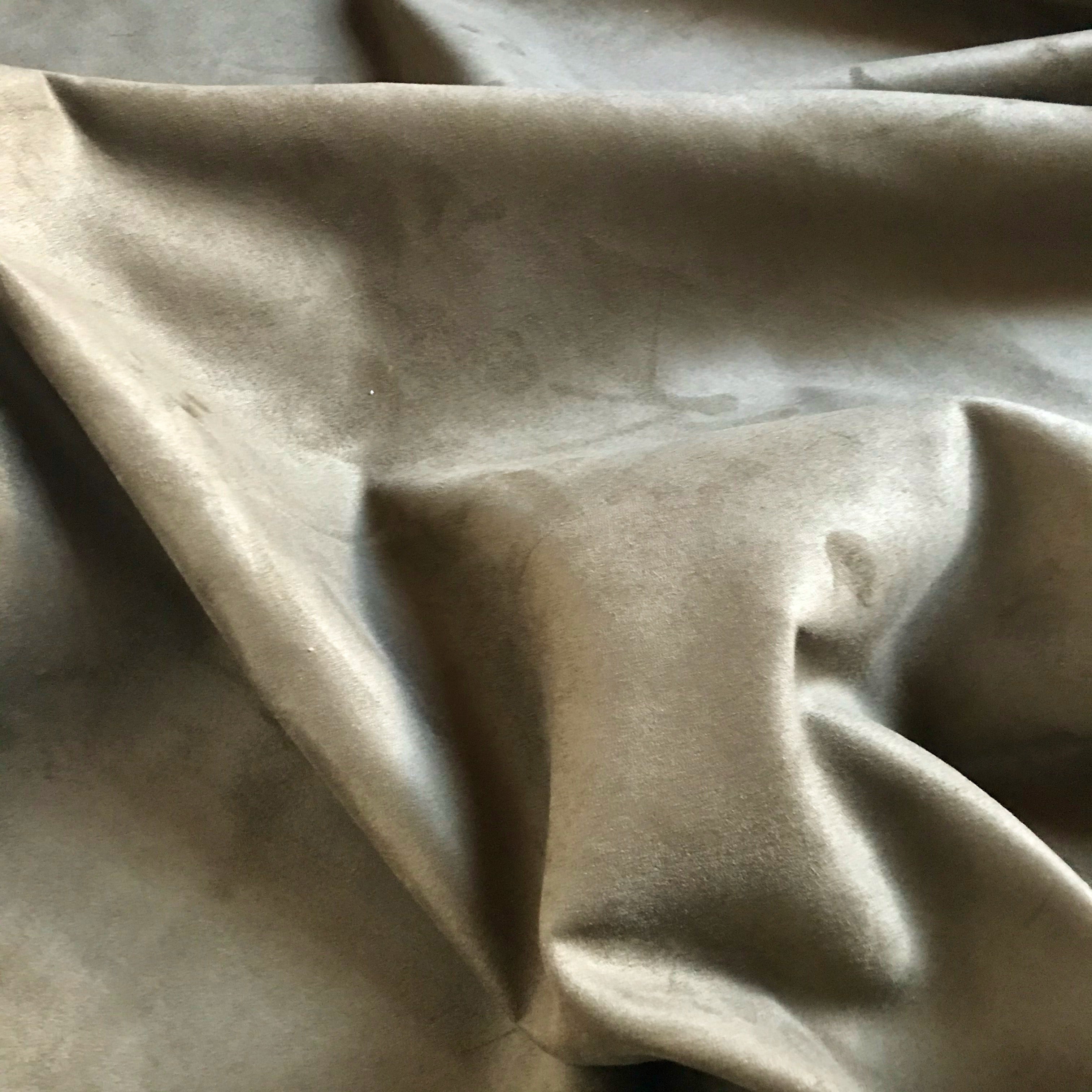 Dark Taupe Faux Suede Upholstery Fabric 54"