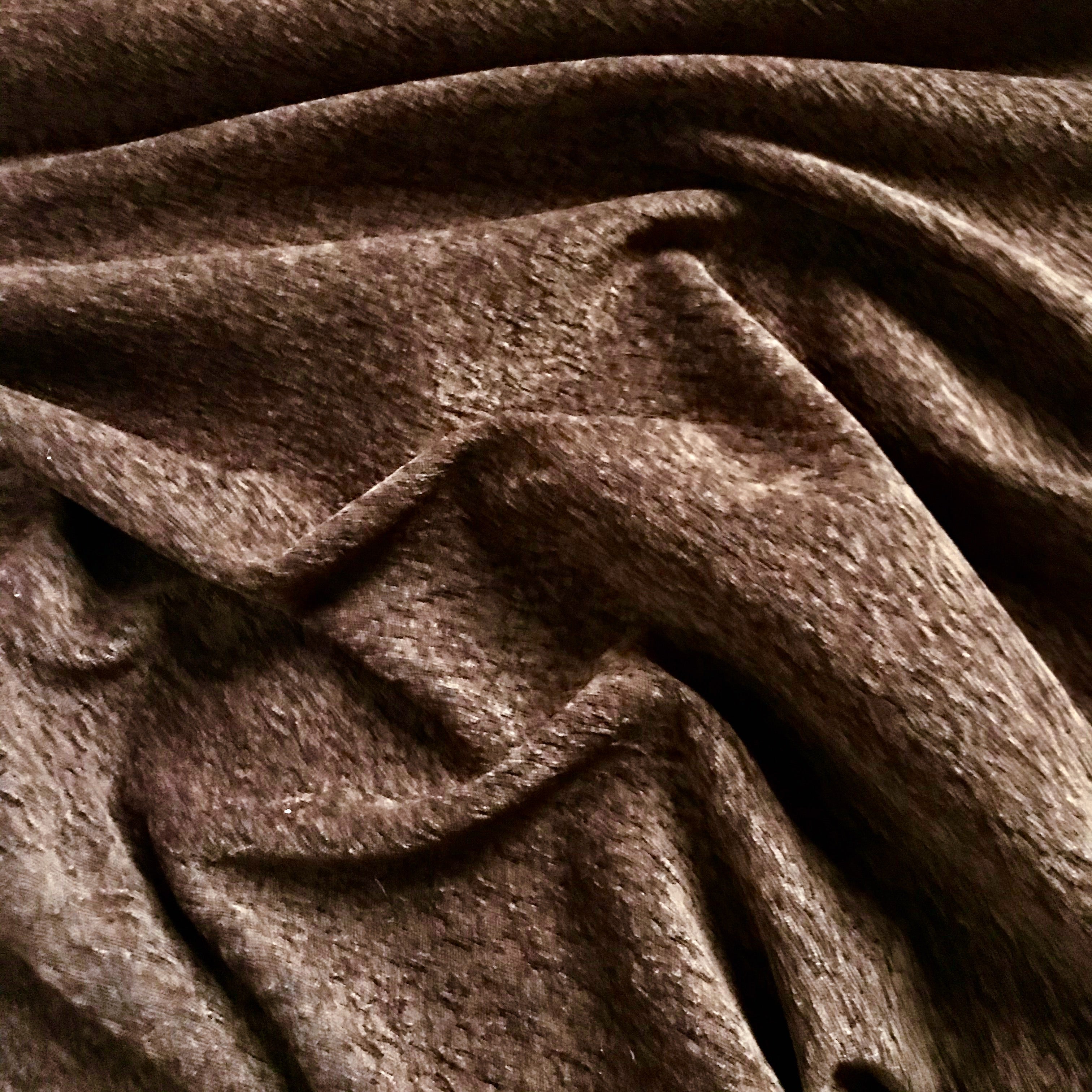Mocha Brown Abstract Textured Upholstery Fabric - 54"